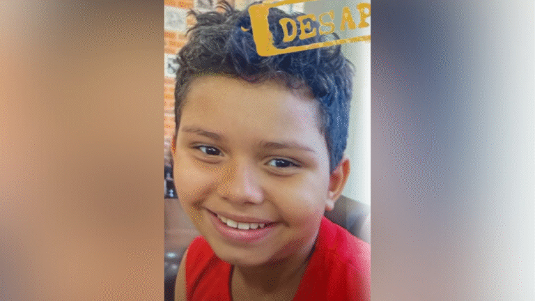 Menino de 9 anos desaparece em Rio Verde e polícia pede ajuda da população